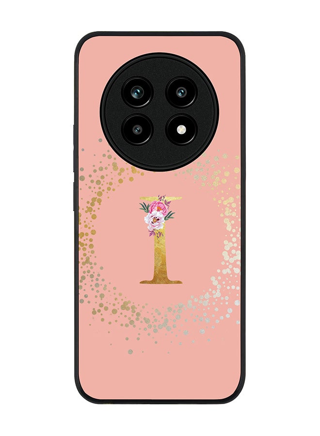 For Realme 13 Pro / 13 Pro+ Case,Slim fit Camera Protection, Shockproof Thin Phone cover  - Custom Monogram Floral - I  (Rose Pink )